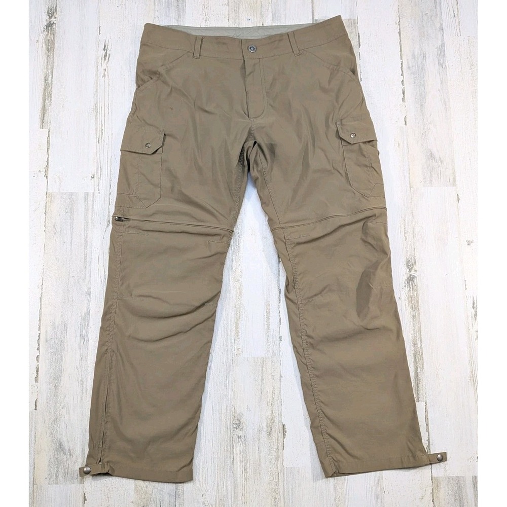 Kuhl Mens Renegade Convertible Cargo Pants Brown 38x30 Style 5138 Distressed